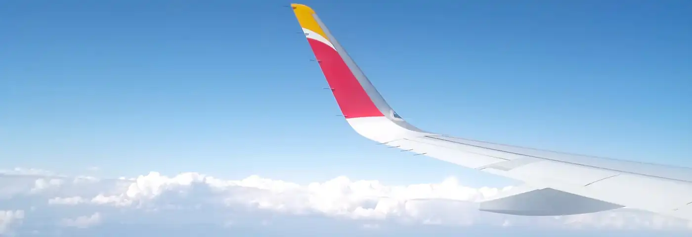 Flugzeug über den Wolken