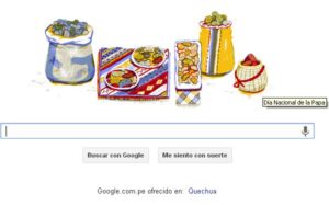 Google honoriert auf seiner lokalen Seite den peruanischen Dia Nacional de la Papa