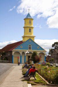 Bunte Holzkirche Chiloe