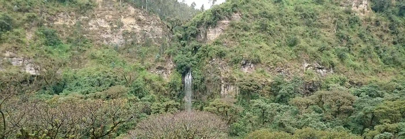 Landschaft in der Umgebung der Wasserfälle von Rumibosque