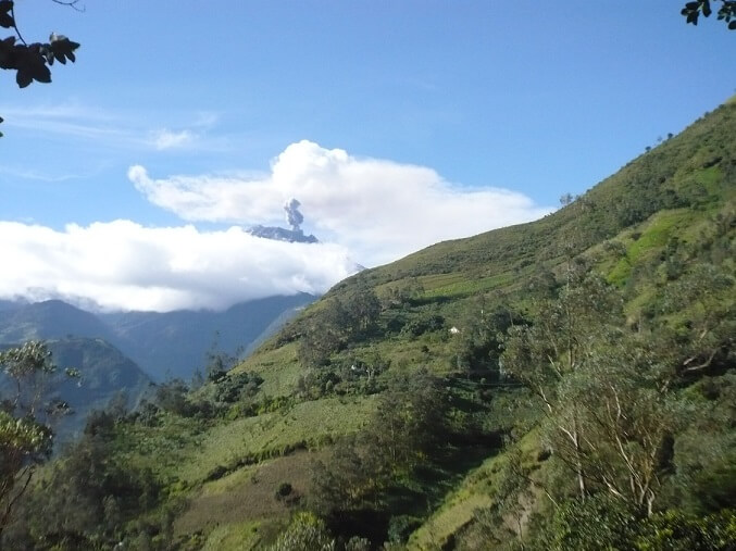 Landschaft Banios mit Tunguahua