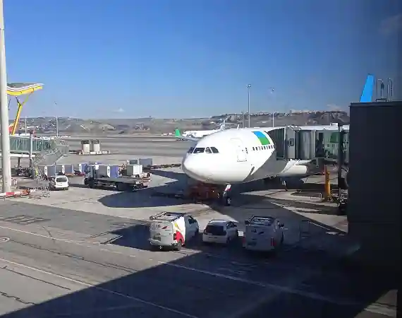 Flugzeug auf dem Flughafen