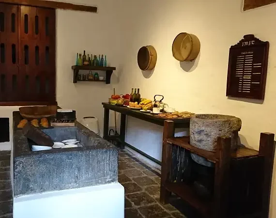 nachgestellte Küche im Museum Carmen del Alto