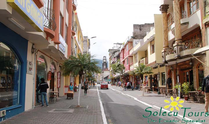 Innenstadt von Baños in Ecuador