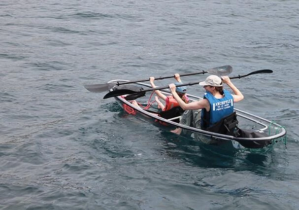 Fahrt mit dem Glasbodenkajak