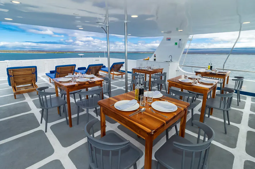 Al Fresco Dining Bereich der Yacht Letty