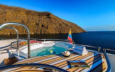 Jacuzzi auf Galapagos Kreuzfahrt mit Treasure