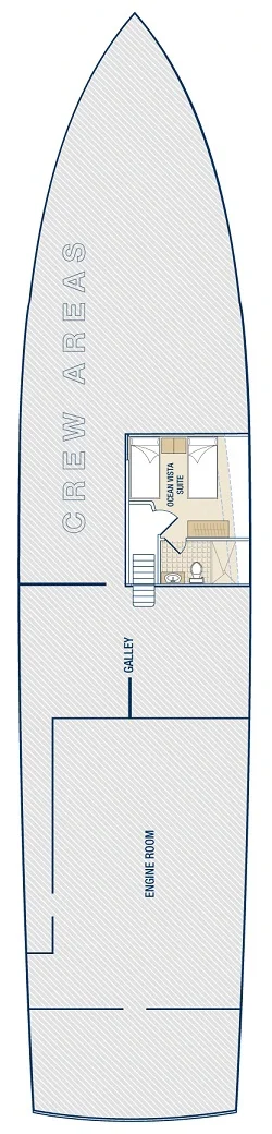 Deckplan Ozeanseite Galapagos Yacht Tribute