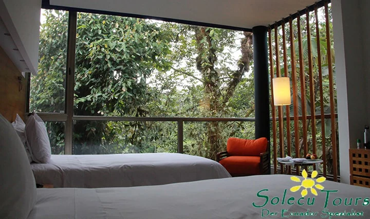 Zimmer der Mashpi Lodge in Ecuador