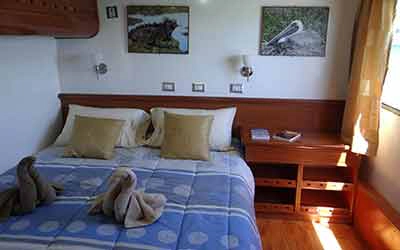 Doppelkabine der Galapagos Yacht Angelito