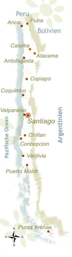 Landkarte von Chile