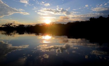 Cuyabeno-sonnenuntergang