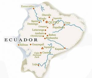 Ecuador Landkarte für Reisen