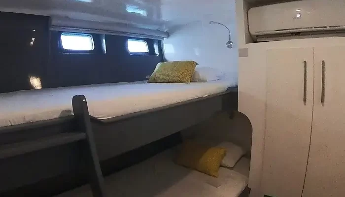 Kabine mit Doppelstockbett der Estrella del Mar