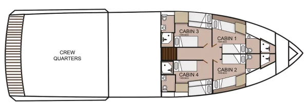 Deckplan Letty Unterdeck