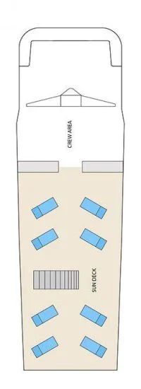 Galapagos Tauchyacht Aqua - Deckplan Sonnendeck