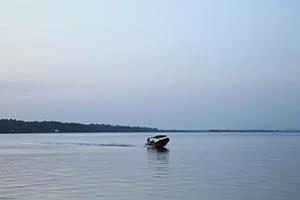 Boot im Meer bei Bocas del Toro