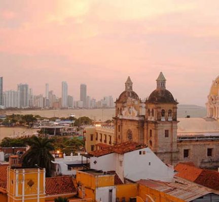 Cartagena Aussicht bei Sonnenaufgang