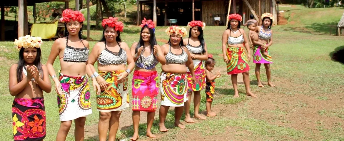 embera frauen traditionell panama banner