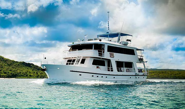 Außenansicht Yacht Fragata Galapagos