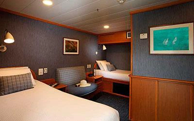 Klassikkabine der Erste Klasse Galapagos Yacht Isabela II