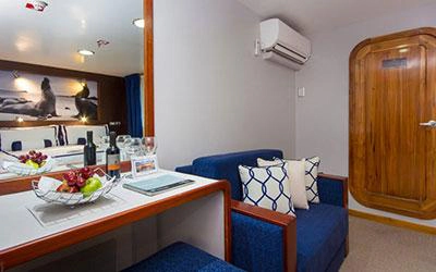 Doppelkabine auf dem Galapagos Katamaran Ocean Spray