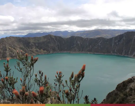Quilotoa-Lagune bei der Kunstreise nach Ecuador
