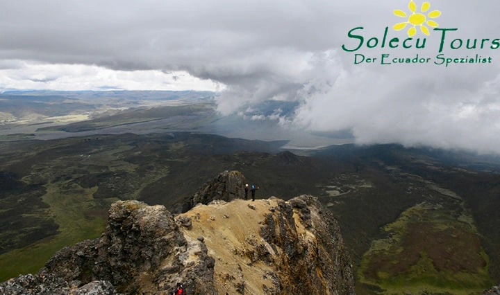 Die Aussicht vom Rumiñahui, einem der Vulkane in Ecuador